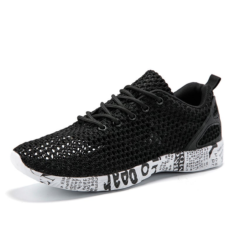 Outdoor Mesh Shoes Men'S And Women'S Breathable Wading Mesh Shoes Soft Sole Sneaker Summer Tracing Hole Shoes Large Size Shoes - Image 1